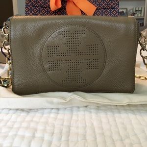 Tory Burch Tan/Gold Crossbody Purse